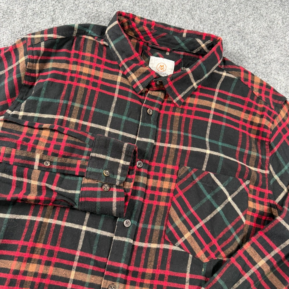 Cloudveil Flannel Shirt Mens XXL Red Black Plaid Long Sleeve Button Up Outdoor